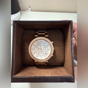 Michael Kors Rose Gold Watch with Crystal Details